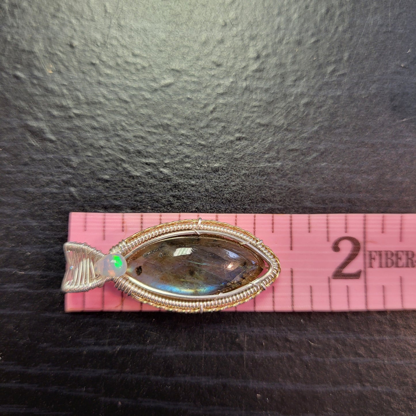 Sterling Silver Labradorite Ethiopian Opal Pendant