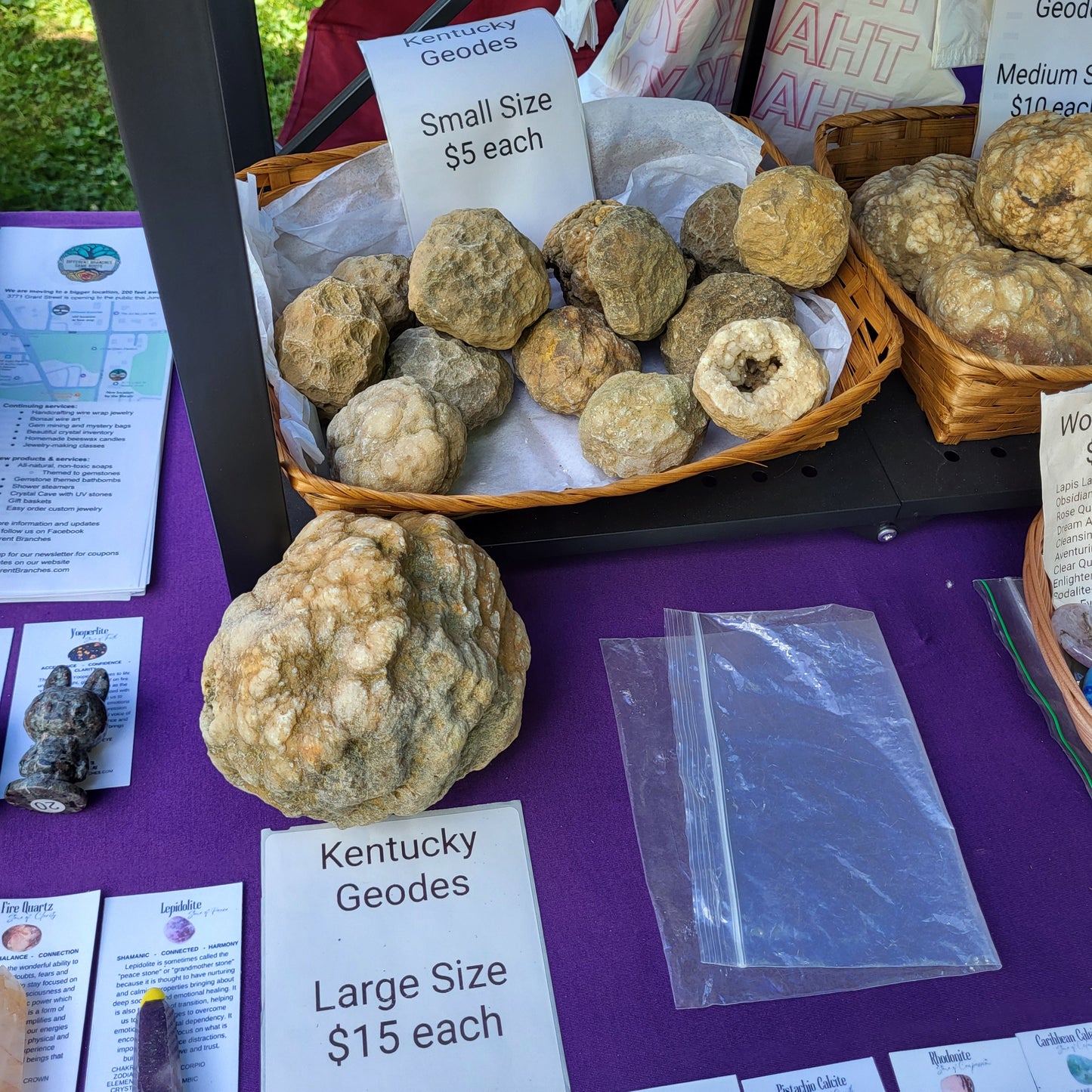 American mined Kentucky geodes - crack your own geodes at home!