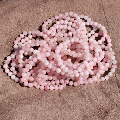 Rose Quartz Bracelet strands in soft pink hues for jewelry making and fashion accessories