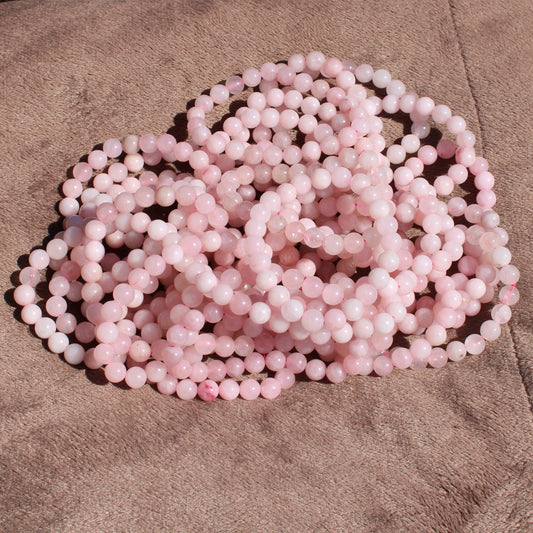 Rose Quartz Bracelet strands in soft pink hues for jewelry making and fashion accessories