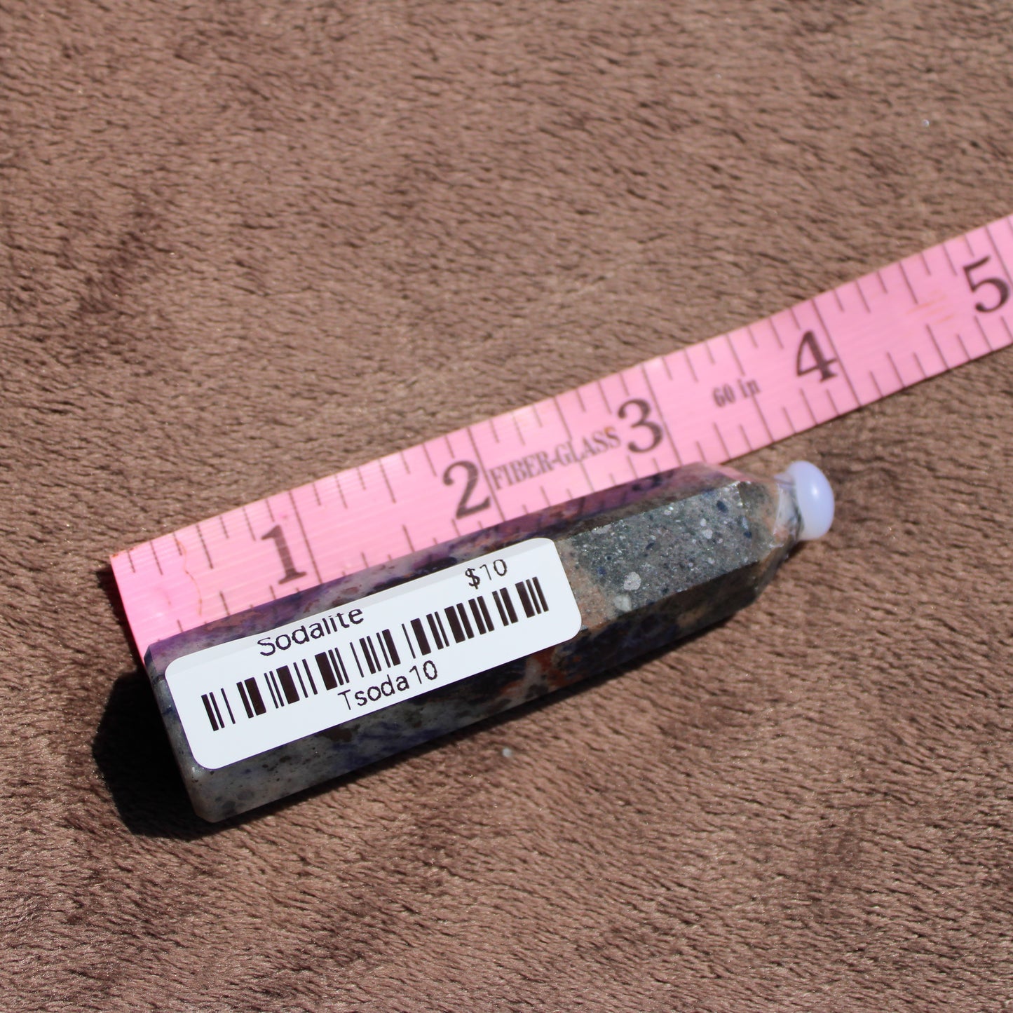 Unique Sodalite tower with a smooth finish, perfect for decorative or spiritual uses