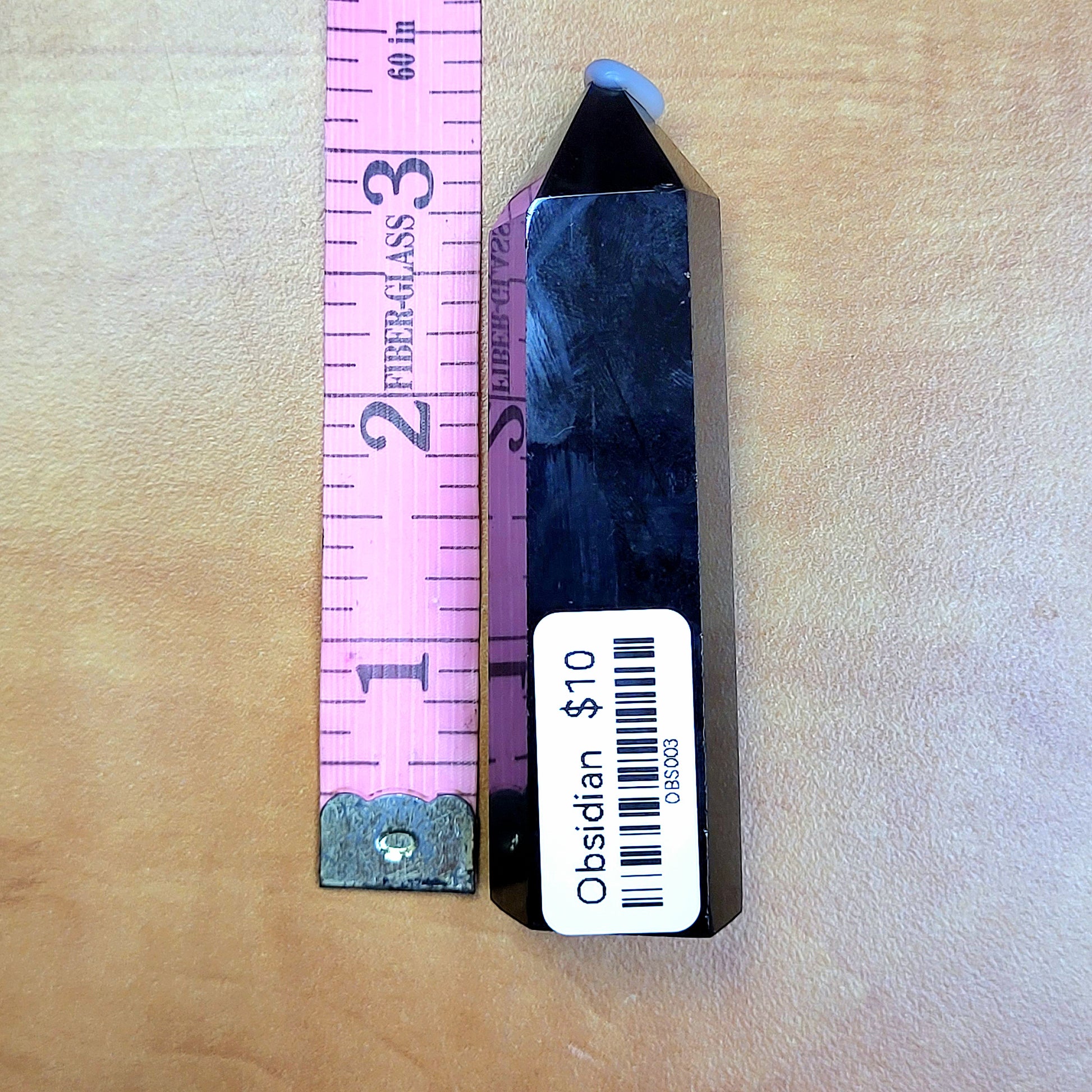 My Store Obsidian Towers Crystal in a sleek pointed design for decor and healing practices
