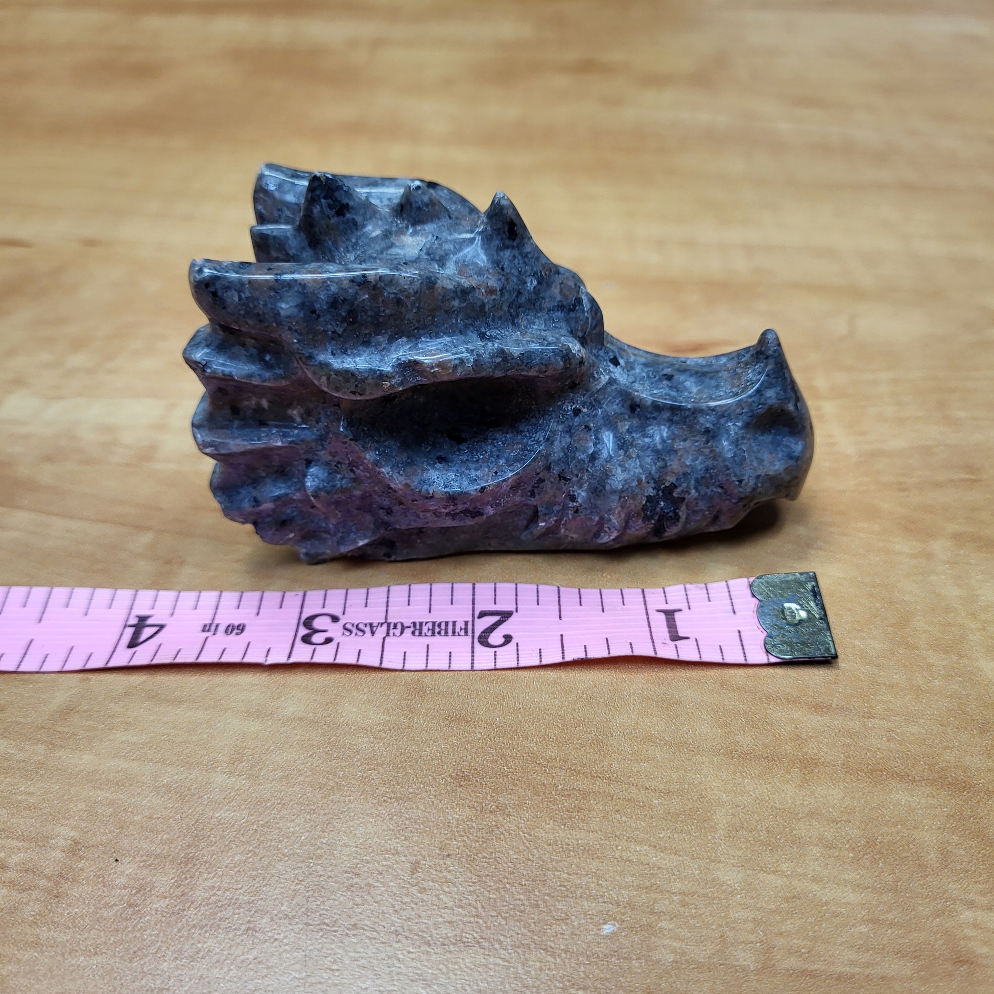 My Store Yooperlight dragon head sculpture carved from crystal with detailed features